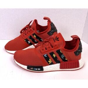 Adidas NMD R1 Multicolor Mini Trefoil Red Shoes Boost Sneakers Men 6.5 Women 8